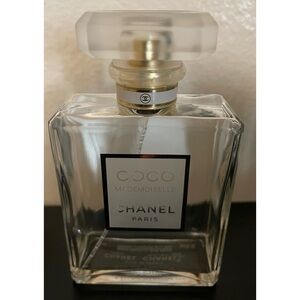 CHANEL Coco Mademoiselle Fragrance in Clear and Gold Empty Bottle